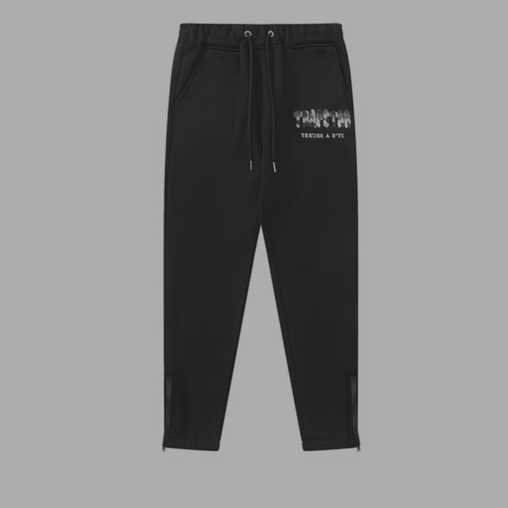 Trapstar Sweatpants Black 'Grey-White-Black'