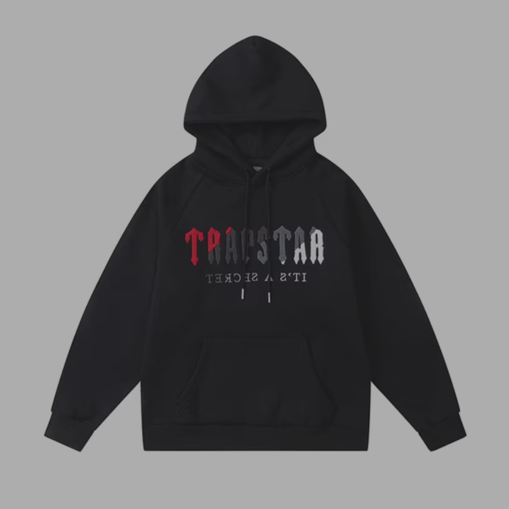 Trapstar Hoodie Black 'Red-Slate-Grey-White'