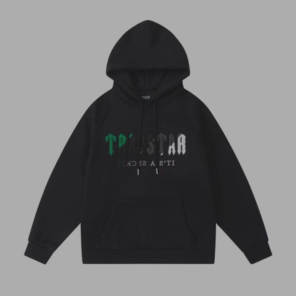 Trapstar Hoodie Black 'Green-Slate-Grey-White'