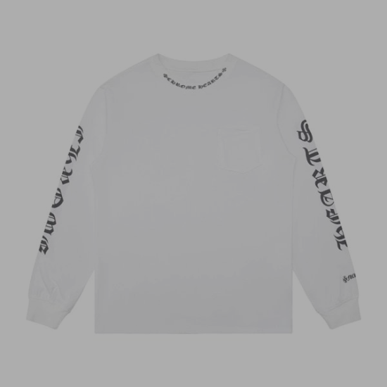 Chrome Hearts Long Sleeve 'Collar Print' White