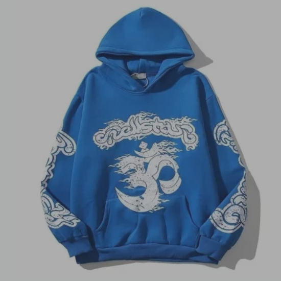 Hellstar Hoodie 'Blue & White'