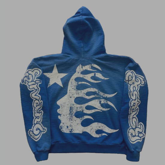Hellstar Hoodie 'Blue & White'