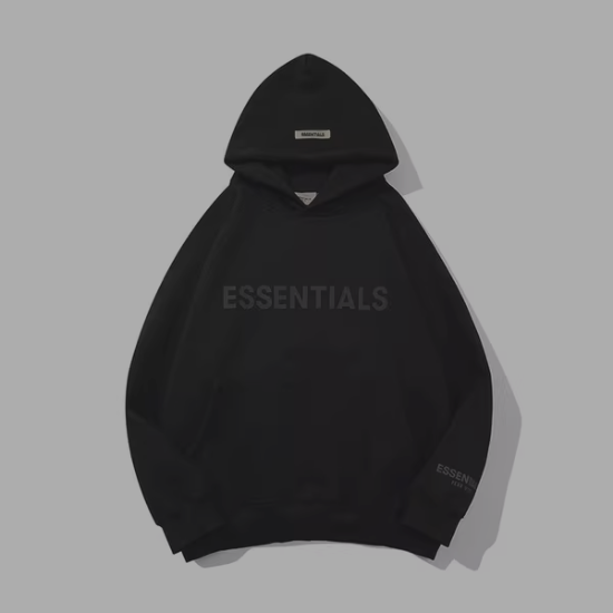 Essentials Fleece Pullover Hoodie 'Black'