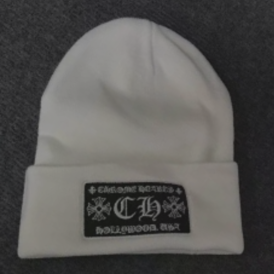 Chrome Hearts Beanie 'Badged Logo' White
