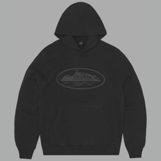 Corteiz Alcatraz Hoodie 'Triple Black'
