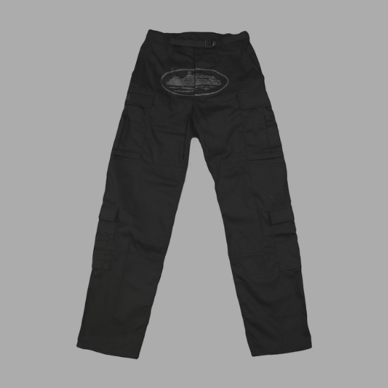 Corteiz Alcatraz Cargo Pants 'Triple Black'