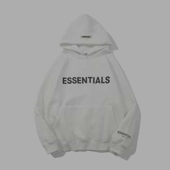 Essentials Fleece Pullover Hoodie 'White'