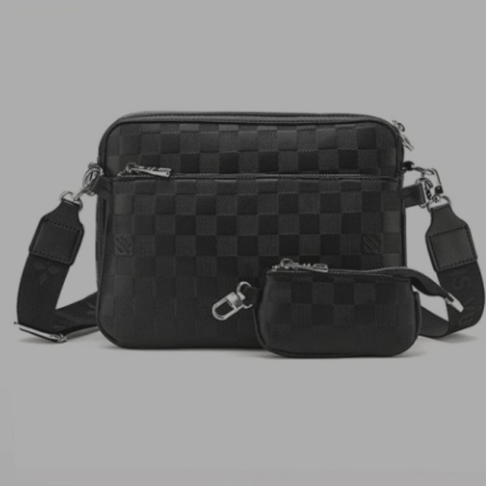 Louis Vuitton Side Bag Zip 'Checkers' Black