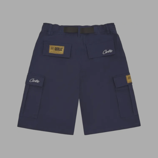 Corteiz Alcatraz Cargo Shorts 'Navy'