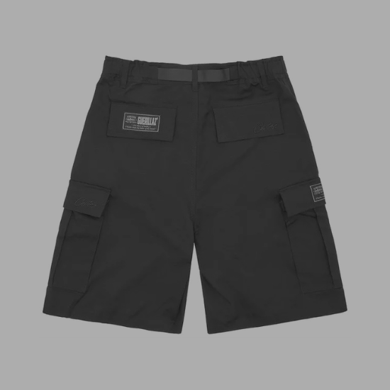 Corteiz Alcatraz Cargo Shorts 'Triple Black'