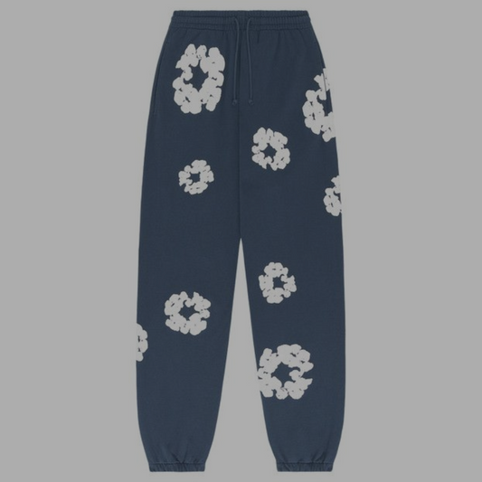 Denim Tears Cotton Wreath Sweatpants 'Navy'