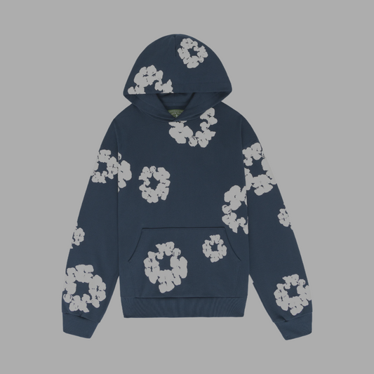 Denim Tears Cotton Wreath Pullover Hoodie 'Navy'